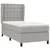 Vidaxl Box spring postelja z vzmetnico svetlo siva 90x190 cm blago