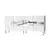 Hanah Home Komoda Milan 180x80x40cm Belo-Zlatna