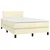 Vidaxl Box spring postelja z vzmetnico krem 120x200 cm umetno usnje