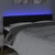 Vidaxl LED posteljno vzglavje črno 160x5x78/88 cm blago