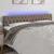 Vidaxl LED posteljno vzglavje taupe 180x7x78/88 cm blago