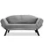 Atelier del Sofa Dvosed na razvlačenje Genzo 177x87x75cm Sivi