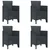 Vrtna stolica 4 pcs Antracit 53 x 49 x 85 cm Polipropilen