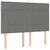 Vidaxl Box spring postelja z vzmetnico LED temno siva 140x200 cm blago