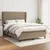 Vidaxl Box spring postelja z vzmetnico taupe 140x190 cm blago