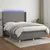 Vidaxl Box spring postelja z vzmetnico LED temno siva 140x190 cm blago