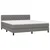 Vidaxl Box spring postelja z vzmetnico LED temno siva 160x200 cm blago