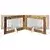 Vrata za pse s postoljem 4 pcs Staro drvo 100 x 60 cm