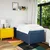Vidaxl Box spring postelja z vzmetnico modra 100x200 cm blago