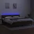 Krevet box spring s madracem LED tamnosmeđi 200x200 cm tkanina
