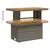 Vrtni stol sivi 90 x 55 x 71 cm od poliratana i bagremovog drva