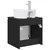 Umivaonik s policom Crna 49,5 x 44,5 x 65 cm Konstruirano drvo