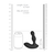 ElectroShock Remote Controlled E-Stim & Vibrating Prostate Massager Black