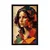 Plakat profil ženske v patchwork dizajnu - 30x45 white