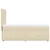 Vidaxl Box spring postelja z vzmetnico krem 90x200 cm blago