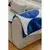 Modro-kremno bela odeja 150x200 cm Tul – noo.ma