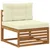 Set vanjskih sofa 9 kom. Prirodna i krem Poliester