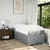 Vidaxl Box spring postelja z vzmetnico svetlo siva 90x190 cm blago