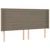 Vidaxl LED posteljno vzglavje taupe 163x16x118/128 cm blago