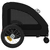 Prikolica za bicikl za ljubimce crna od tkanine i željeza