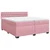 Vidaxl Box spring postelja z vzmetnico roza 200x200 cm žamet