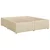 Vidaxl Box spring postelja z vzmetnico krem 200x200 cm blago