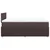 Vidaxl Box spring postelja z vzmetnico temno rjav 120x200 cm blago