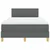 Vidaxl LED Box Spring Postelja Temno siva 120 x 200 cm blago