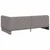 Vidaxl Kotna postelja Taupe 100 x 200 cm blago