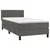Vidaxl Box spring postelja z vzmetnico temno siva 100x200 cm žamet