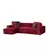 Atelier del Sofa Ugaona garnitura 100x76x170cm Crvena