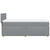 vidaXL Box spring postelja z vzmetnico svetlo siva 90x190 cm blago