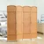Homestar Prostorni razdelilnik 4-panelna zložljiva pregrada 180x17x180 cm rjava