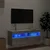 Zidni TV ormarić s LED svjetlima boja hrasta 100x30x40 cm