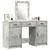 Toaletni stol s vratima Siva 50 x 41 x 135 cm Konstruirano drvo
