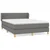 Vidaxl Box spring postelja z vzmetnico temno siva 140x200 cm blago