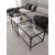 Hanah Home Perla set klub stolova, crna / providno staklo
