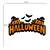 WallXpert zidna dekoracija od MDF-a HALMDF-012, natpis Halloween sa bundevama i slepim miševima, 49 x 28 cm