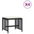 Vrtni taburei s jastucima 4 kom crni 41x41x36 cm od poliratana