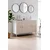 Hanah Home komoda Squarel 120, 120 cm, bela / travertin