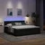 Otomanski krevet s madracem i LED crni 180x200cm od tkanine
