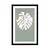 Plakat s paspartujem monstera na zelenem ozadju - 40x60 white