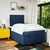 Vidaxl Box spring postelja z vzmetnico modra 120x190 cm blago