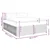 Vidaxl Box spring postelja z vzmetnico modra 200x200 cm blago