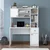 Hanah Home Radni sto i polica za knjige, Beli