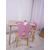 HANAH HOME Dečiji sto i stolice Bunny Two Chair Set Pink Brown