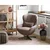 House Nordic tabure iz tekstilnega materiala 48 x 48 x 43 cm