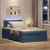 Otomanski krevet s madracem i LED plavi 120x200 cm tkanine