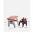 FeelKids Komplet Sto i stolica za decu Teget / crvena