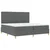 Vidaxl LED Box Spring Postelja Temno siva 200 x 200 cm blago